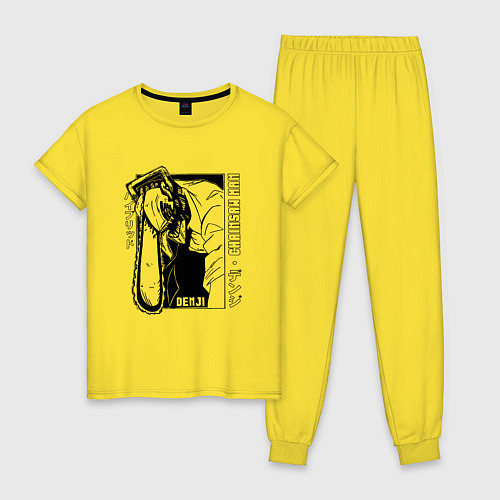 Женская пижама Denji арт / Желтый – фото 1