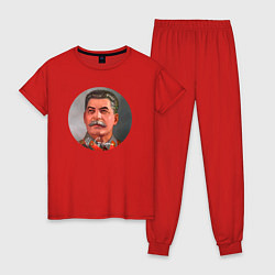 Пижама хлопковая женская Stalin color, цвет: красный