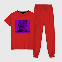 Пижама хлопковая женская Joseph Stalin, цвет: красный