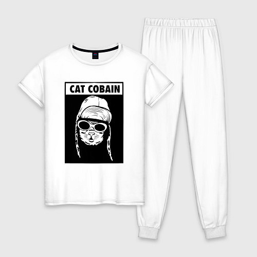 Женская пижама Cat cobain / Белый – фото 1