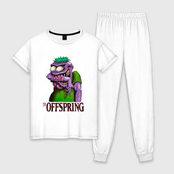 Пижама хлопковая женская The Offspring bite me, цвет: белый