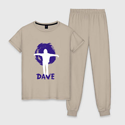 Пижама хлопковая женская Dave Gahan - Devotional, цвет: миндальный