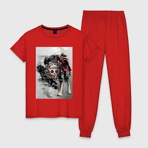 Женская пижама Луффи Монки / Красный – фото 1
