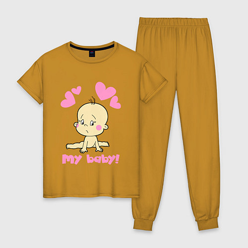 Женская пижама My baby / Горчичный – фото 1