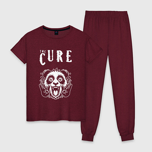 Женская пижама The Cure rock panda / Меланж-бордовый – фото 1