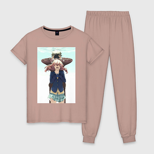 Женская пижама Сёко Нисимия Сёя Исида / Пыльно-розовый – фото 1