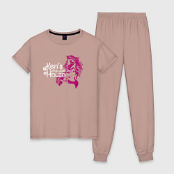 Пижама хлопковая женская Дом Кена, цвет: пыльно-розовый