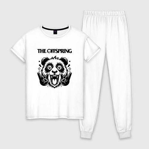 Женская пижама The Offspring - rock panda / Белый – фото 1
