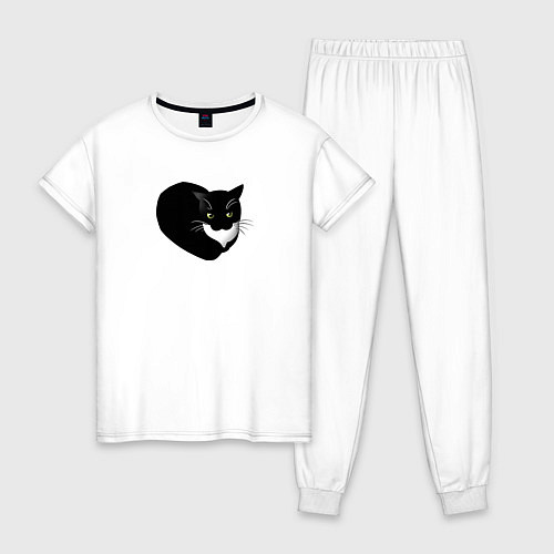 Женская пижама Кот Максвел / Белый – фото 1