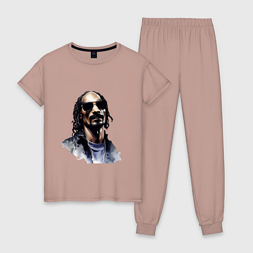 Женская пижама Snoop dog / Пыльно-розовый – фото 1