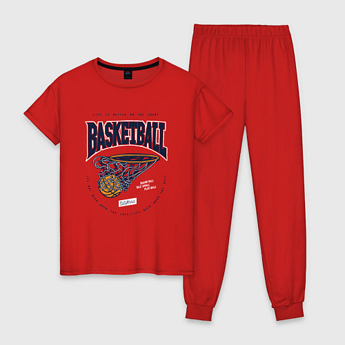 Женская пижама Баскетбол Калифорния / Красный – фото 1