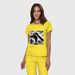 Пижама хлопковая женская Чёрный мечник Гатс, цвет: желтый — фото 2