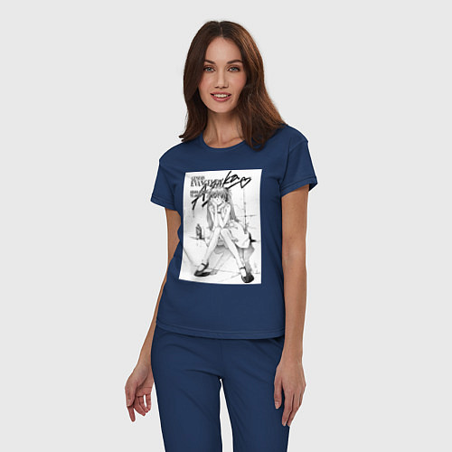 Женская пижама Евангелион Аска Сорью / Тёмно-синий – фото 3