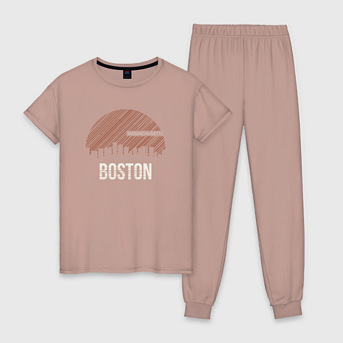 Женская пижама Boston Massachusetts / Пыльно-розовый – фото 1