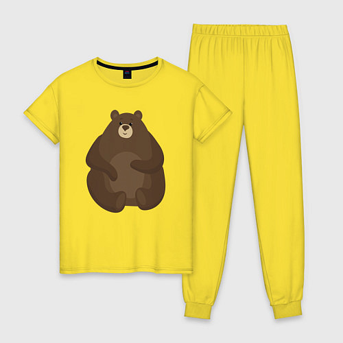 Женская пижама Мишка пухляш / Желтый – фото 1