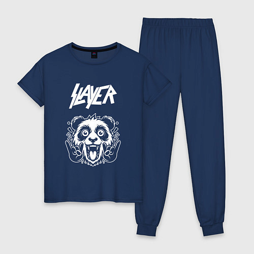 Женская пижама Slayer rock panda / Тёмно-синий – фото 1