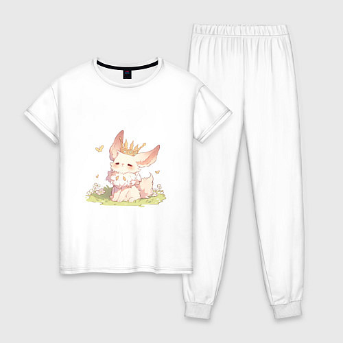 Женская пижама Королевский лисенок / Белый – фото 1