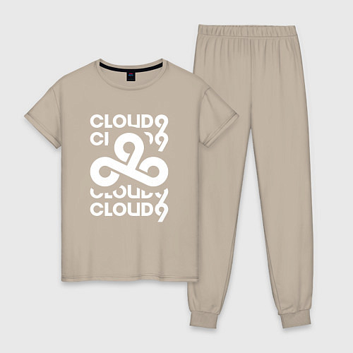 Женская пижама Cloud9 - in logo / Миндальный – фото 1