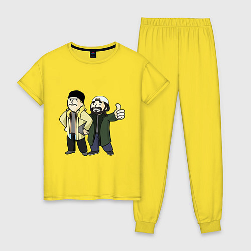 Женская пижама Vault Jay and silent Bob / Желтый – фото 1