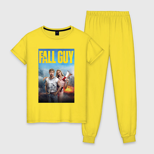 Женская пижама Ryan Gosling and Emily Blunt the fall guy / Желтый – фото 1