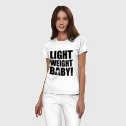 Пижама хлопковая женская Light weight baby, цвет: белый — фото 2