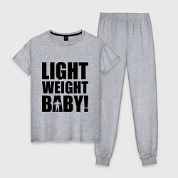 Пижама хлопковая женская Light weight baby цвета меланж — фото 1