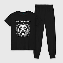 Пижама хлопковая женская The Offspring rock panda, цвет: черный