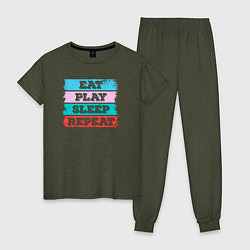 Женская пижама Eat play sleep repeat