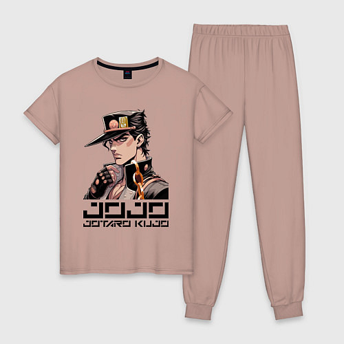 Женская пижама Jotaro Kujo - Jojo ai art / Пыльно-розовый – фото 1