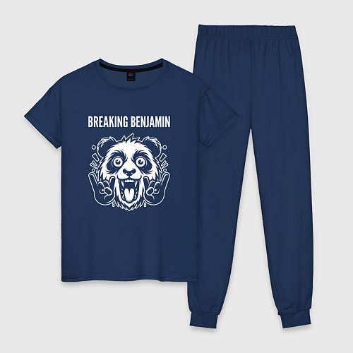 Женская пижама Breaking Benjamin rock panda / Тёмно-синий – фото 1