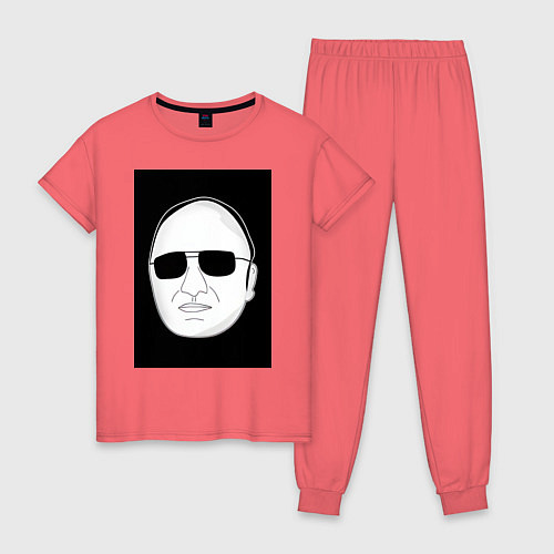 Женская пижама Чиназес в очках мем / Коралловый – фото 1