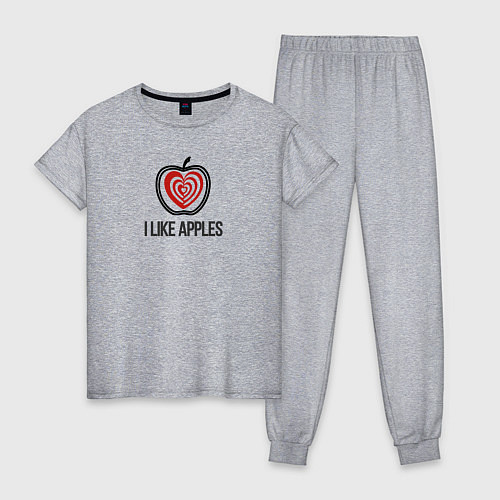 Женская пижама Графика яблоко / Меланж – фото 1