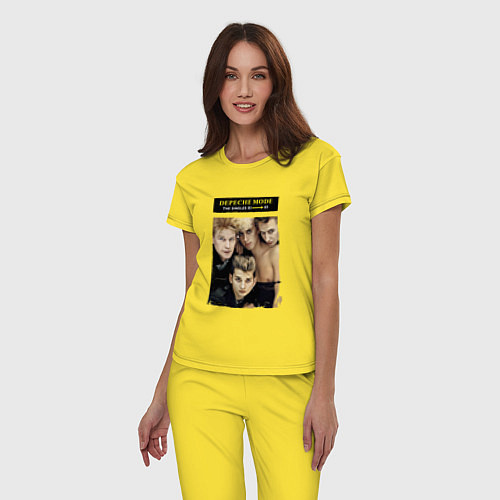 Женская пижама Depeche Mode - Singles / Желтый – фото 3