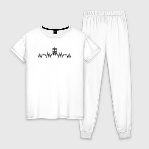 Женская пижама Музыкальный пульс / Белый – фото 1