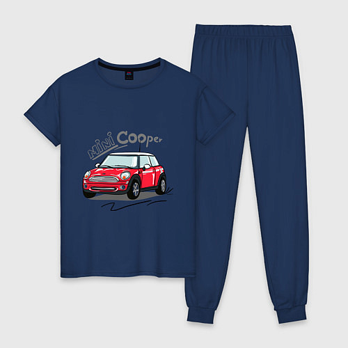 Женская пижама Mini Cooper / Тёмно-синий – фото 1