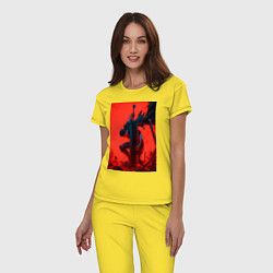 Пижама хлопковая женская Берсерк Гатс Драгонслейер, цвет: желтый — фото 2