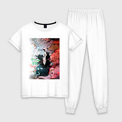 Пижама хлопковая женская Магическая битва Сукуна Рёмэн король проклятий, цвет: белый