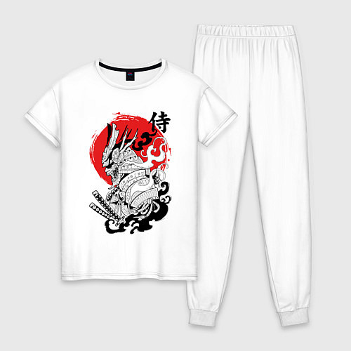 Женская пижама Самурай в маске Хання / Белый – фото 1