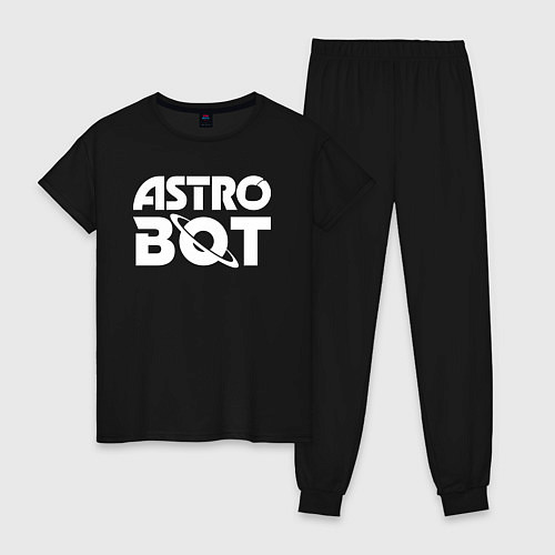 Женская пижама Astro bot logo / Черный – фото 1