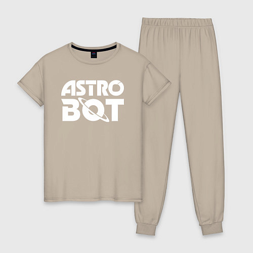 Женская пижама Astro bot logo / Миндальный – фото 1