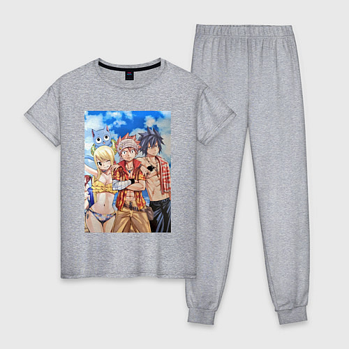 Женская пижама Хвост Феи Нацу Драгнил Грей Фуллбастер / Меланж – фото 1