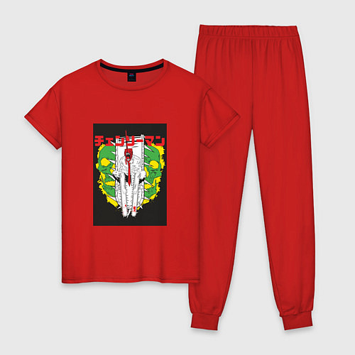 Женская пижама Человек-бензопила Денджи бензопила / Красный – фото 1