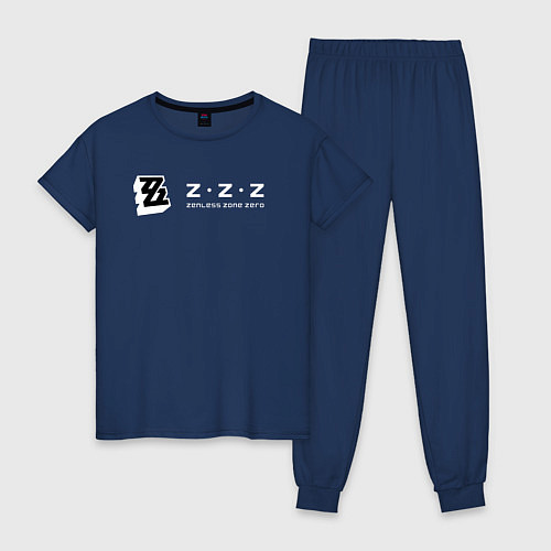 Женская пижама Zenless zone zero логотип / Тёмно-синий – фото 1