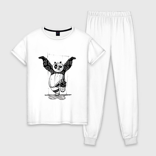 Женская пижама Кунгфу панда По / Белый – фото 1