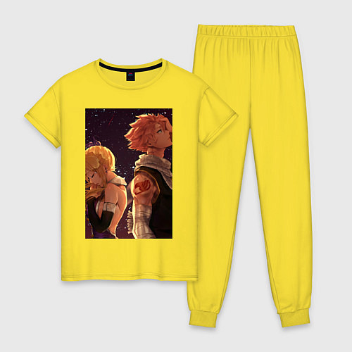 Женская пижама Хвост Феи Нацу Драгнил Люси Хартфилия / Желтый – фото 1