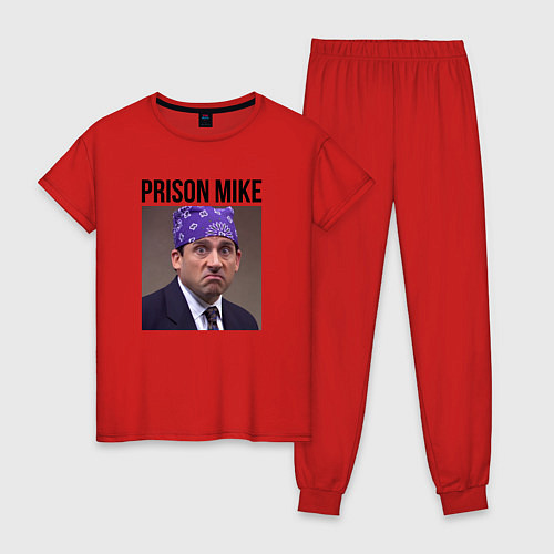 Женская пижама Prison mike Michael Scott - офис / Красный – фото 1