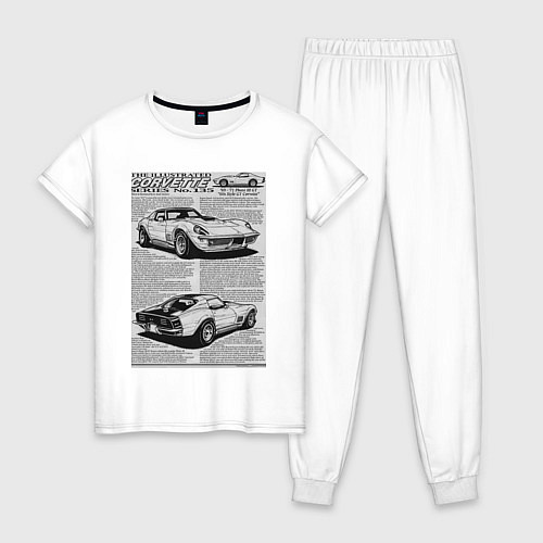 Женская пижама Chevrolet Corvette / Белый – фото 1