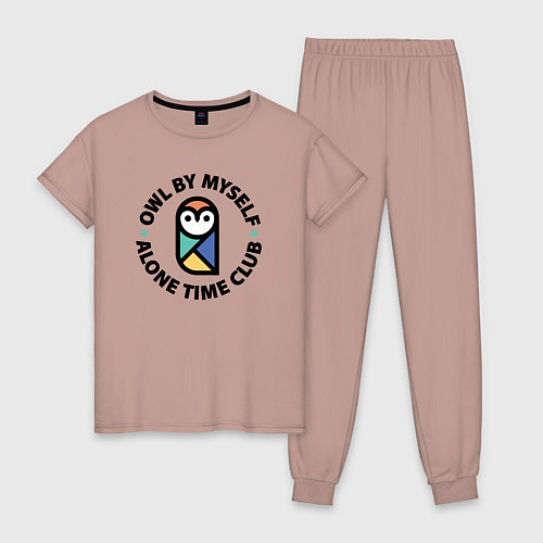 Женская пижама Клуб одиночества / Пыльно-розовый – фото 1