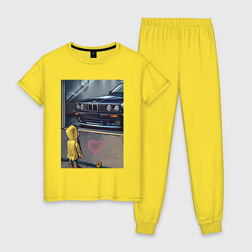Женская пижама BMW арт / Желтый – фото 1