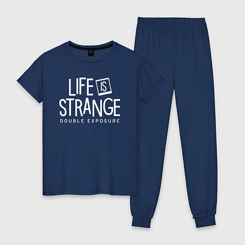 Женская пижама Life is strange double exposure logo / Тёмно-синий – фото 1
